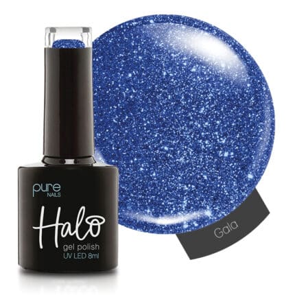 Halo gellak blauw glitter - Gala. Prachtige