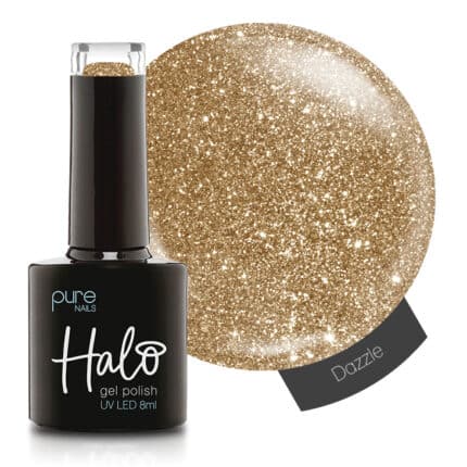 Halo gellak goud glitter - Dazzle. Prachtige