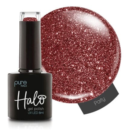 Halo gellak rood glitter - Party. Prachtige