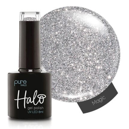 Halo gellak zilver glitter - Magic. Prachtige