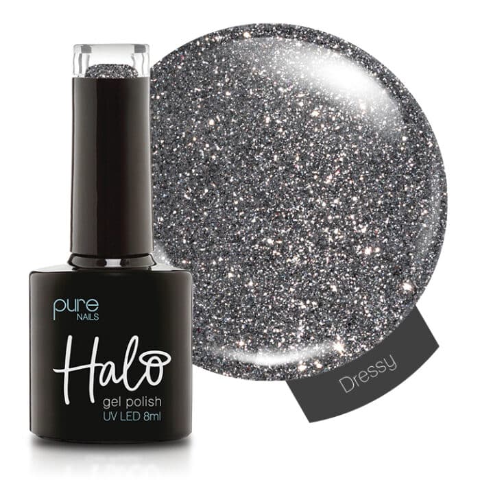 Halo gellak zwart glitter - Dressy. Prachtige