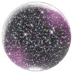 Halo top coat met glitters Fairy Dust - Over zwarte nagels