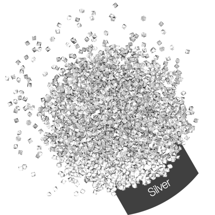 Nailart steentjes zilver - Halo Create Crystals