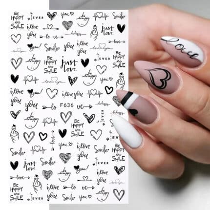 Nail art stickers Love