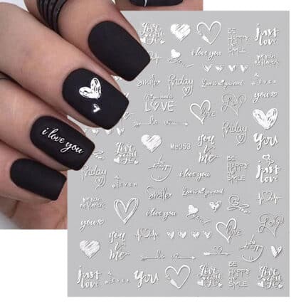 Nailart stickers White Love