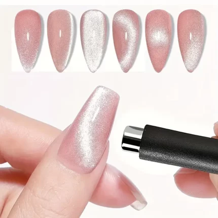 Magneet staaf voor cat-eye gellak - voorbeeld effect